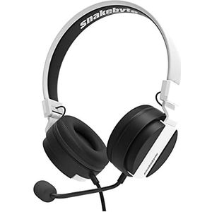 snakebyte PS5 HEADSET 5 - wit - PlayStation 5 stereo gaming koptelefoon, 40mm audio driver, afneembare microfoon, gevoerde koptelefoon, 3.5mm aansluiting, compatibel met PS4, Xbox, PC, VOIP, Skype