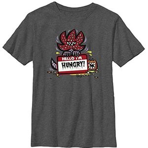 Stranger Things Netflix Kids Hungry T-shirt Dark Heather Grey S, grijs (dark heather grey), One size