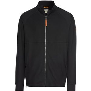 camel active Sweatjack voor heren met opstaande kraag, zwart, 3XL