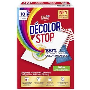 Decolor Stop – kleurbescherming – voorkomt verkleuringsongevallen – behoudt de kleurglans – alle textielprogramma's en temperaturen – minder cycli – meer besparingen – 10 doekjes