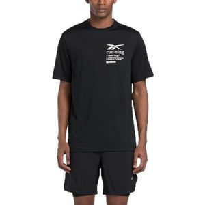 Run Graphic SS TEE Zwart, Zwart, 3XL