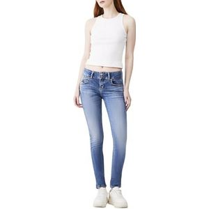 LTB Jeans Dames Molly M - Slim Fit met gemiddelde taille en ritssluiting in blauw van katoenmix - Maat W33L32, Elaro Wash 55179, 33W x 32L