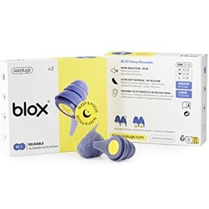BLOX Sleep Herbruikbaar, oordopjes om te slapen, ultrazacht en comfortabel, maat M/L, gehoorbescherming, 1 paar, 25 dB, ruisonderdrukking, comfort en bescherming