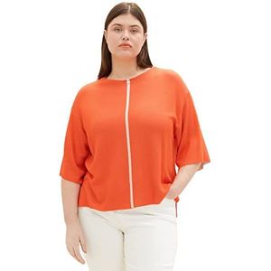 TOM TAILOR Dames trui 1035957, 15612 - Fever Red, 48 Grote maten