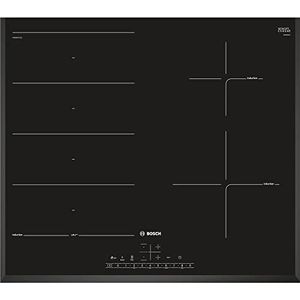 Bosch Serie 6 PXE651FC1E Ingebouwd zone-inductiekookplaat, zwart, kookplaat (ingebouwd, zone-inductiekookplaat, keramiek, zwart, 1400 W, 14,5 cm)