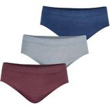 EMINENCE - Set van 3 Slips - Katoen - Rood - Blauw - Marineblauw