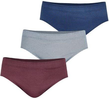 EMINENCE - Set van 3 Slips - Katoen - Rood - Blauw - Marineblauw