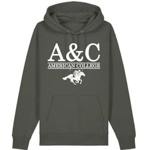 AMERICAN COLLEGE USA Uniseks sweatshirt voor kinderen, Groen, 12 ans