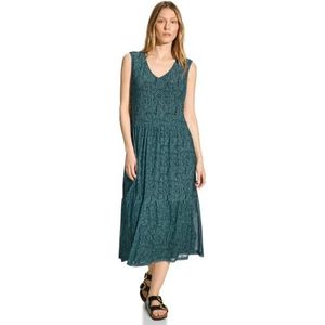 CECIL Mesh jurk met print, fir green, 40