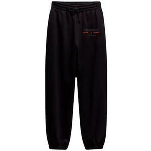 Redskins Joggingbroek en chino's, sport, nauwsluitend, casual, kinderkleding, jongens, meisjes, winter, warm, model TR RS4046, zwart, 10 jaar, Zwart, 10 ans