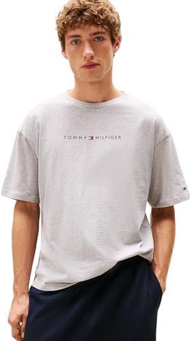 Tommy Hilfiger - Shirt - Lichtgrijs - Ronde Hals - Halve Mouw