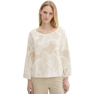 TOM TAILOR Damestrui, 36273 - Floral Beige Knit Design, S