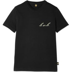 BVB Gold T-Shirt Dames: Exclusief Zwart Dames T-Shirt Gr. M met Gouden Schrijven - Made in Europe, zwart, M