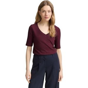 TOM TAILOR T-shirt voor dames, 16427, bordeauxrood, XXL