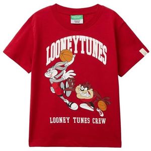 United Colors of Benetton T-shirt voor kinderen en jongeren, Rood, 18 mesi