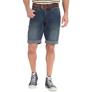 JP 1880 Heren grote maten grote maten Menswear L-8XL Lichtgewicht Jeans bermuda, Regular Fit, 5-Pocket, tot maat 72 814664, donkerblauw (dark blue denim), 46W / 34L