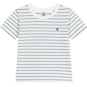 Petit Bateau T-shirt met korte mouwen voor jongens, Marshmallow/Dragonfly, 5 Jaren