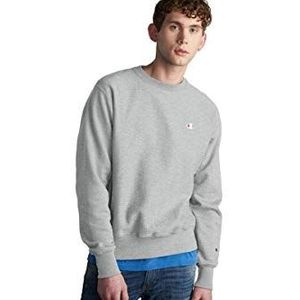Champion Sweater met ronde hals voor heren, omgekeerde weving, zware fleece sweater voor heren, L