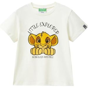 United Colors of Benetton T-shirt voor kinderen en jongeren, Crème., 4 anni