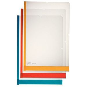 Leitz Bureauvrije mappen A4 (helder) Pack van 6, zwart