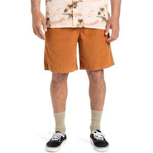 Quiksilver TAXER Cord WS Shorts Heren Bruin M