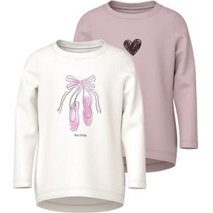 NAME IT - NMFVIX 2P - Lange Mouwen Shirts - Meisjes - 2-pack - Glitterprint