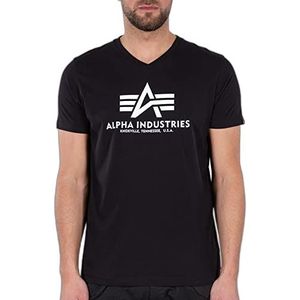 Alpha Industries Basic T-shirt met V-hals voor heren Black