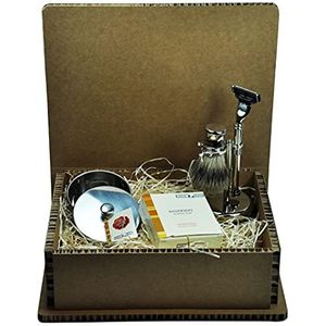 Golddachs Cadeauset 6, Men special, 3-delig, scheerset, zeepbakje, scheerzeep
