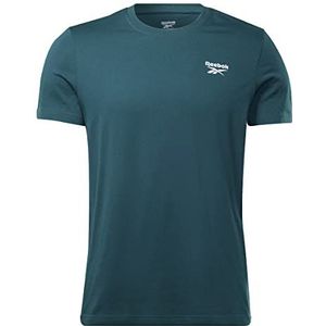 Reebok Heren Identiteit Linker Borst Logo T-Shirt Bos Groen S