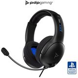 PDP Gaming LVL50 bekabeld Headset met Mic for Playstation, PS4, PS5 - PC, iPad, Mac, Compatible - Noise Cancelling microfoon, Lichtgewicht, Soft Comfort Over Ear Headphones - zwart