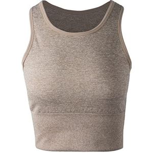 ATHLECIA Flowee sportbeha voor dames, Taupe, L-XL