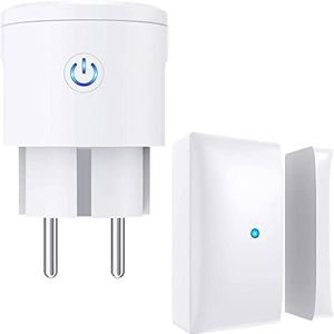 EXTSUD Draadloze afvoerluchtregeling met raam-magneetcontact en radio-stopcontact, raamschakelaar, raamsensor voor afzuigkap, open haard, raamschakelaar, draadloze raamcontactschakelaar