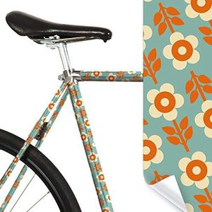 MOOXIBIKE Unisex – volwassenen fietsfolie met patroon voor racefiets, mint, 1 x 150 x 13 cm