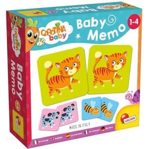 Lisciani - Baby Memo - De Dieren - Educatief Gezelschapsspel - Geheugen- en Denkspel - 24 Kaarten - Voor Kinderen van 1 tot 4 jaar - Carotina Baby - Ontwikkelt cognitieve vaardigheden