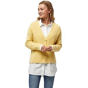 Peppercorn Dames Penelope Rib Cardigan Sweater, Pale Yellow, 46 Grote maten