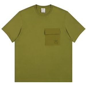 Champion Legacy C-Tech (220407) - Pocket SS Crewneck T-shirt, olijfgroen (GNUM), S C-Tech FW24 voor heren, Olijfgroen (Gnum), S