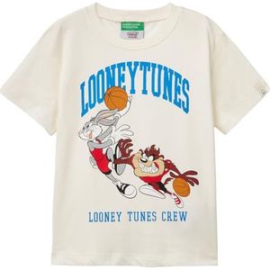 United Colors of Benetton T-shirt voor kinderen en jongeren, Crème., 2 anni