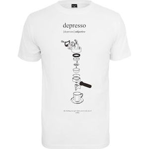 Mister Tee Heren Depresso Tee T-Shirt, Wit, M