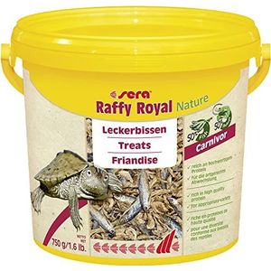 sera Raffy Royal Nature Gedroogde vis (50%) en garnalen (50%), afwisseling voor krachtig bijten met anchovies, voer voor waterschildpadden, 3,8 l (750 g)