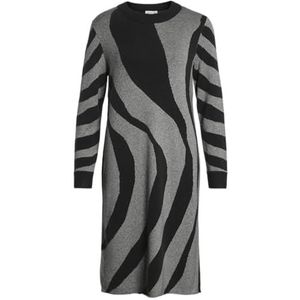 Vitif Crewneck Knit Midi Dress- Noos, Medium grijs (grey melange), L