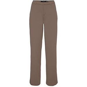 VERO MODA Vmzamira Mr Straight Pant Ga Tall Noos broek voor dames, Bruin Lentil, (M) W x 34L