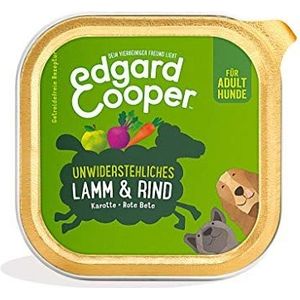 Edgard & Cooper Hondenvoer, nat, peetvader voor volwassenen, graanvrij, natvoer, natuurlijke voeding, 150 g x 11, vers lam en rundvlees, gezonde voeding, smakelijk, evenwichtig, hoogwaardige eiwitten