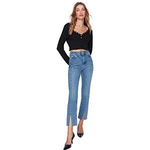 Trendyol Dames Bootcut & Flared Jeans, blauw, 36, Blauw, 62