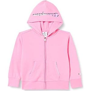 Champion Legacy C-Color-Powerblend Full Zip sweatshirt met capuchon, roze, 9-10 jaar meisjes