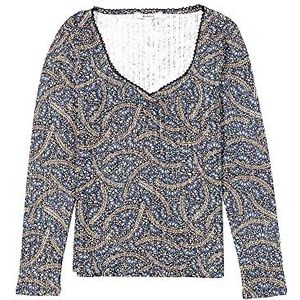 Garcia Dames T-shirt met lange mouwen, Navy Peony, XXL