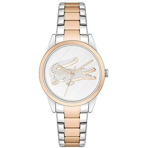 Lacoste Vrouwen analoog quartz horloge met roestvrij stalen band 2001263, Zilver Wit