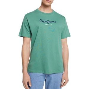 Pepe Jeans Heren Eggo T-shirt Regular Fit Korte mouw Blauw, Groen (Jungle Groen), XS