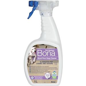 Bona Pet System Intensiefreiniger voor Houten Vloeren 1L - Huisdier Vlekkenreiniger en Geurverwijderaar - Urinegeur Verwijderaar - Stain Remover - Geschikt als Honden en Katten Spray