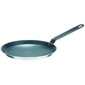 GSW 860925 Gastro traditioneel Lyoner aluminium pannenkoekenpan 26 cm, aluminium, zilver/zwart, 26 cm