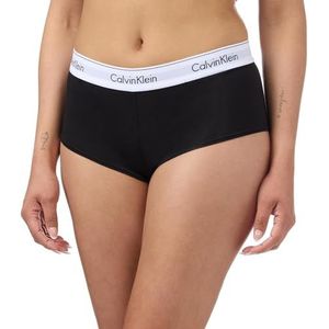 Calvin Klein Hipster Boyshort voor dames, met stretch, zwart, XS